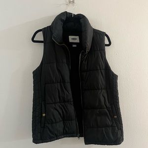 Old navy fleece lined black vest